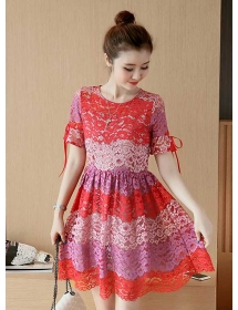 dress brukat korea D3282