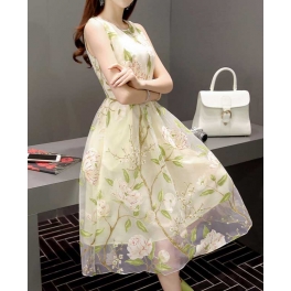 midi dress korea D3369