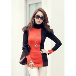 kaos turtle neck lengan panjang T738