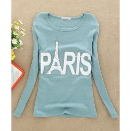 kaos lengan panjang eiffel paris T882