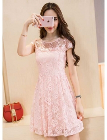 dress brukat korea D3957