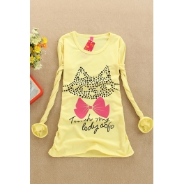 kaos lengan panjang kitty T899