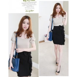 dress wanita import D796