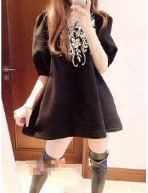 dress wanita korea D818