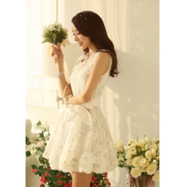 dress wanita korea D807