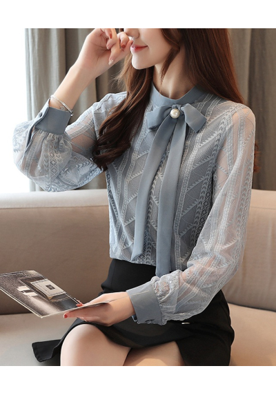 blouse brukat wanita korea import T9055