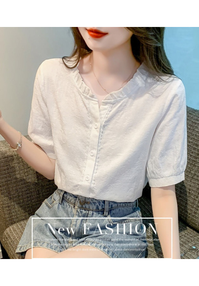 blouse v-neck  wanita korea import T9069